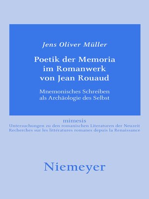 cover image of Poetik der Memoria im Romanwerk von Jean Rouaud